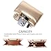 DETARA Clutch Purse for Women Fashion PU Leather Handbag Metal Grip Cut it out Clutch with Shoulder Strap (3062, Champagne)