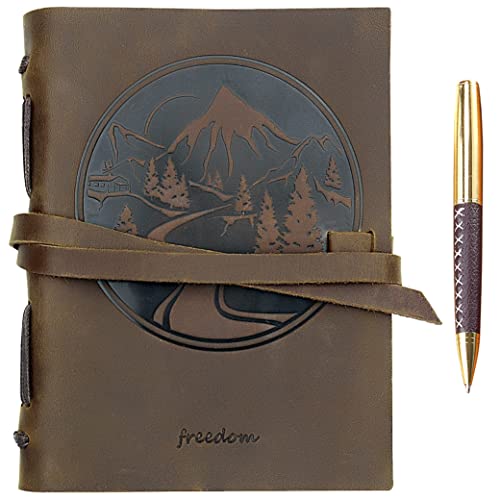 Cahier cuir antique A5 pour protéger vos écrits, carnet de notes vintage souple 20x15cm