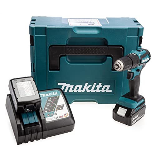 Makita DHP483RTJ 18V Li-ion LXT Brushless Combi Drill Complete with 2 x 5.0 Ah Batteries and Charger Supplied in a Makpac Case