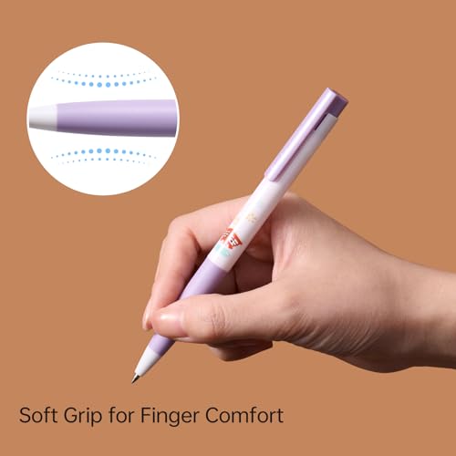 Bolígrafos de tinta gel Kaco K7 Shanghai 3 piezas negras 0.5 mm miniatura 4