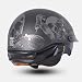 Produktbild Berrd Fiberglas Retro Motorradhalbhelm Mit Innenbeschattung Sommer Und Winter Mit Schalhelm Schlangenschal L