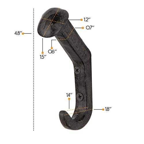 Rustic-State-Slack-Wall-Mount-Cast-Iron-Hooks-Coat-Towel-Bag-Hat-Hanger-Multiuse-Entryway-Railroad-Spike-Rack-Black-Set-of-2 Rustic State Slack Wall Mount Cast Iron Hooks Coat Towel Bag Hat Hanger Multiuse Entryway Railroad Spike Rack Black Set of 2