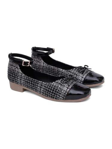 Image of TRYME Women's Slingback Ballet Flats | Closed Toe Casual Ballerina Shoes with Adjustable Strap, Cushioned Insole, Elegant Office Fashion Footwear