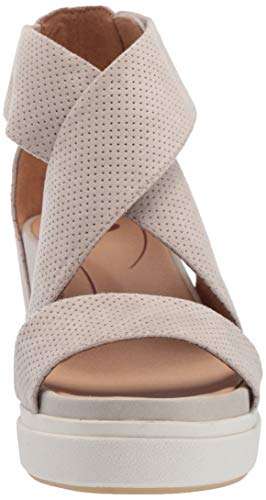 Dr. Scholl's Shoes Women's Sheena Platform Wedge Sandal,Oyster Microfiber,8 #TOP1