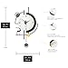 FLEBLE Extra Large Wall Clock for Living Room Decor Modern Wall Clocks Decorative Silent Battery Operated Non-Ticking for Bedroom Office Kitchen Indoor 32 inch Black Pendulum Wall Watch Clock for Home
