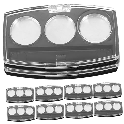 PATKAW 10 Piezas Caja De Sombra De Ojos Paleta De Sombras Vacia Paletas De Sombras De Ojos Para Mujeres Soplo Contenedores De Artículos De Tocador De Viaje Brillantina Tapas Productos Pd