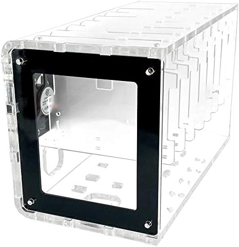 Cluster Case for Raspberry Pi and Other Single Board Computers-Clear/Black