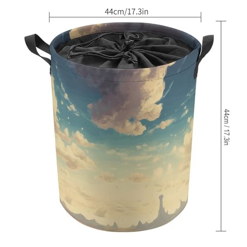 Panier à linge avec couvercle pliable imperméable grand format chambre - 3