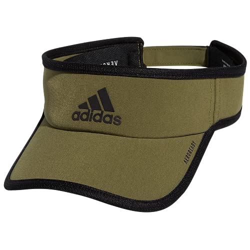 adidas Men's Superlite 2 Performance Visor, Focus Olive Green/Black/Black Reflective, One Size