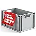 Produktbild aidB Eurobox NextGen Economy 600x400x320mm  Robuste Aufbewahrungsbox 65L  Stapelbare Kunststoffbox mit offenen Griffen  Plastikbox für Lager, Transport & Aufbewahrung  Industriequalität - Grau