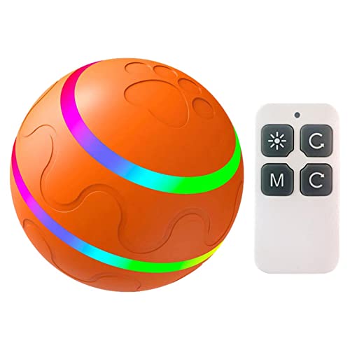 Balle intelligente pour chiens, balle d'activation sautante pour chien de taille moyenne/grande, cadeau d'anniversaire interactif pour chiot, balle mobile automatique avec lumière LED, balle intellige Cover