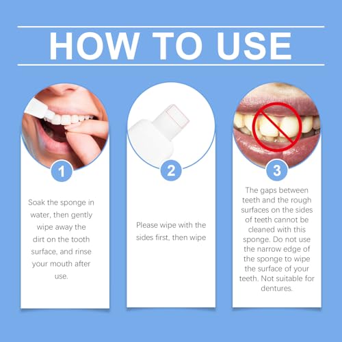 Zahnfleckenentferner, Zahnfleckenentferner, 4 Stück Zahnradierer Polierer Fleckenentferner | Weiche Zahnreinigungsschwämme, Fleckenentferner Werkzeug für Zuhause, Geschäft und V – Bild 8