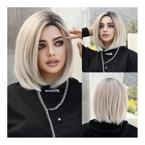 Perruque blonde pour moments de fête et look quotidien carré court