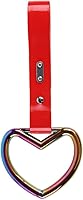 Vista 7 de Q1-TECH, JDM Tsurikawa - Anillo japonés para metro, tren, autobús, mango para coche, correa de mano con forma de corazón, anillo de advertencia
