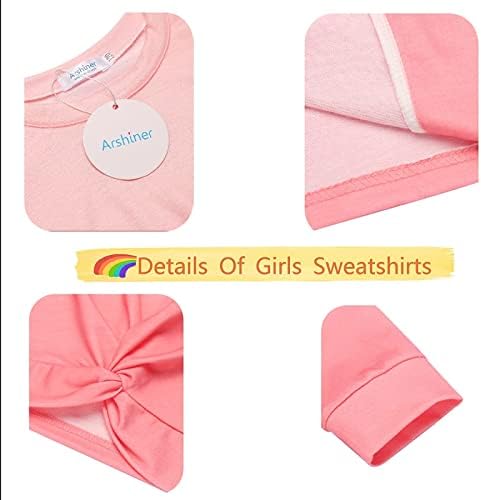 Arshiner Girls Casual Twist Front Lightweight Sweatshirt Tie Dye Printed Long Sleeve Crop Tops Pullover 6 41eQEGCt7GL. AC