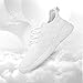 Rospick Slip on Sneakers for Women Walking Shoes Non Slip Lightweight Fashionable Breathable Tennis Shoes Work Shopping Travel,All White 6