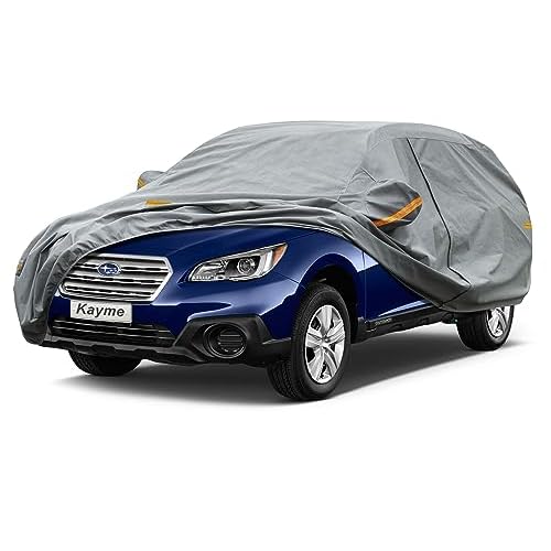 Kayme Heavy Duty SUV Car Cover Custom Fit Subaru Outback(1994-2024) Waterproof All Weather for Automobiles, Full Exterior Covers Sun Rain UV Protectio