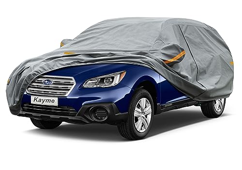 Image of Kayme Heavy Duty SUV Car Cover Custom Fit Subaru Outback(1994-2024) Waterproof All Weather for Automobiles, Full Exterior Covers Sun Rain UV Protection.（Deliver About 3-10 Days）
