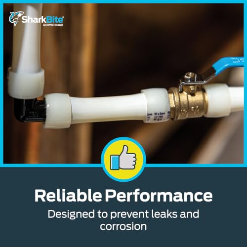Image of SharkBite 2 Inch Expansion FNPT Adapter for PEX-A Pipe, Pack of 5, Brass Plumbing Fittings, Female NPT Adapter for PEX-A Tubing, UAB115450F