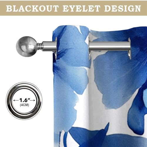 Rideaux chambre salon thermique isolant opaque rideau occultant indigo