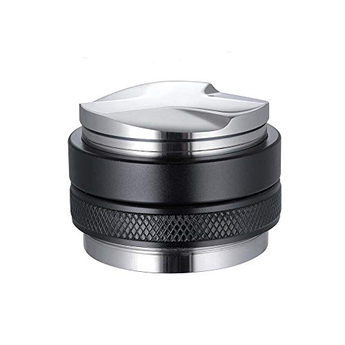 Rayauto - Manomissione professionale per caffè espresso 58/53/51 mm Distributore di caffè a tre lame, doppia testa, in acciaio INOX, base singola (doppia testa 53 mm)