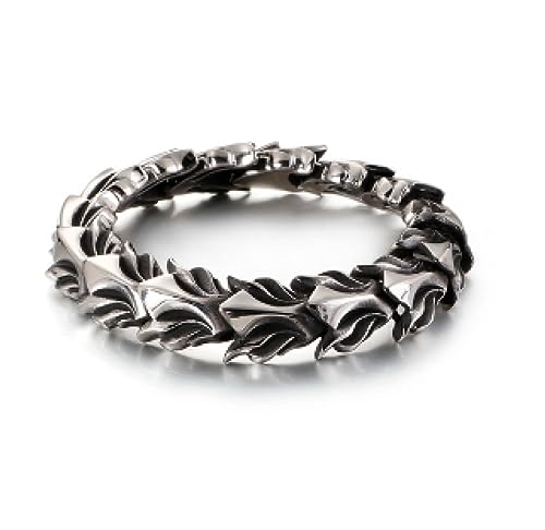 Bracelets pour hommes et chaîne à maillons punk de 22 cm avec breloque tendance