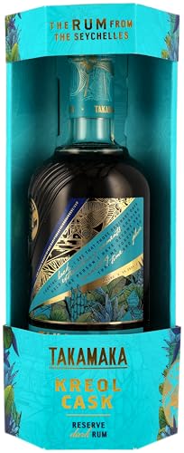 Takamaka Kreol Cask - Reserve Dark Rum | Premium Rum aus Seychellen & Karibik | Geschenk-Edition | 700 ml