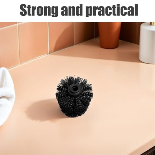 Image of 5-Pack Bathroom Brush Replacement Heads Universal Round Ball Design Plastic Toilet Scrubber for Home and Office Cleaning
