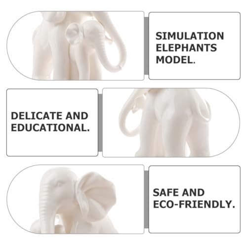 Statuette éléphants céramique blanche décoration salon et chambre