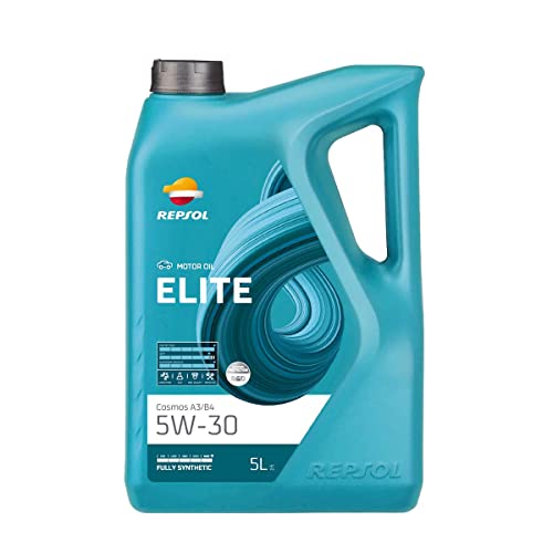 REPSOL aceite lubricante sintético de larga duración (Long Life) para coche ELITE COSMOS A3/B4 5W 30 5L