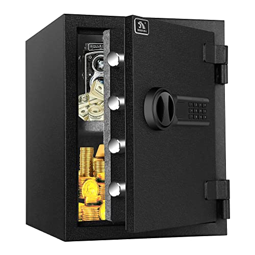 TIGERKING Safe Box,Fireproof Safe,1.24 Cubic Feet,Large Steel Money Safe with Digital Lock for Home and Office TIGERKING Safe Box,Fireproof Safe,1.24 Cubic Feet,Large Steel Money Safe with Digital Lock for Home and Office