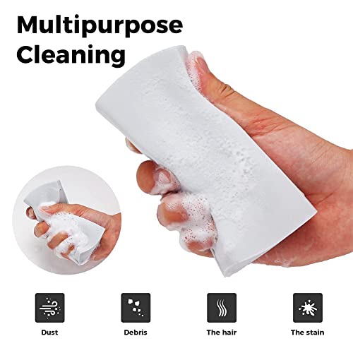 Damp Clean Duster Sponge Sponge Cleaning Brush Magical Dust Cleaning Sponge, Duster for Cleaning Blinds, Glass, Baseboards, Vents, Railings, Mirrors,Faucets