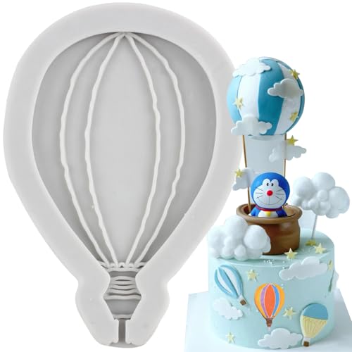 MINFEIDMS Hot Air Balloon Silicone Fondant Moulds for Sugar Cake Decorating Cupcake Topper Chocolate Gum Paste Candy Polymer Clay