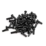 Bike Spoke Nipples Steel Spoke Nipples Mountain Bicycle Spoke Cap for 14G 40Pcs 6 * 14mm Black