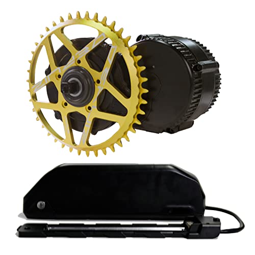 DERUIZ BBS02 750W Kit de conversión de Bicicleta eléctrica de Motor Medio Cover