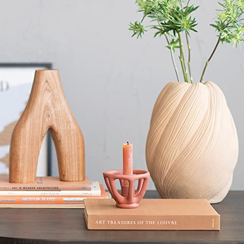 Bloomingville Stoneware Taper Holder, Terracotta by Bloomingville - Image 2