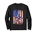Torwarttrikot mit USA-Flagge, Hockey-Torwart, Hockey-Thema Langarmshirt