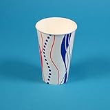 250 ml 0,25 l 2000 Vasos de papel cartón vasos vasos Coca Cola Vasos Vaso De ausschank Taza 0,25 l 250 ml, Retro Azul blanco rojo, con marca de nivel, revestimiento de PE), apto para alimentos, fabricado en Alemania