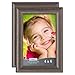 Icona Bay 4x6 Picture Frame (2 Pack, Hickory Brown), Photo Frame 4 x 6, Composite Wood Frame for Walls or Tables, Set of 2 Lakeland Collection