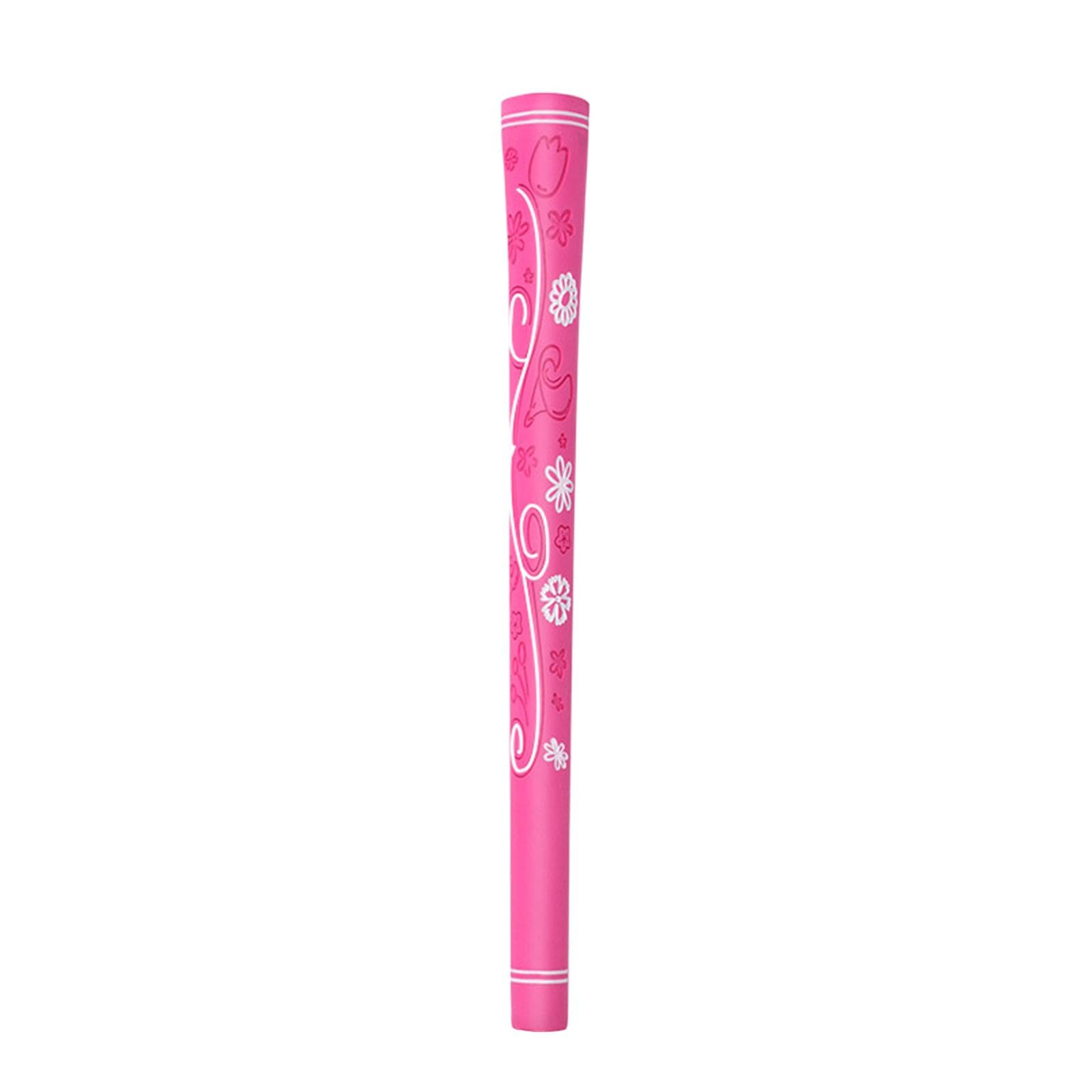 Golf Grip, Woods Grips, Wear Resistant Strong Traction Professional Shock Absorption Rubber Golf Club Grip, Golf Iron Grip, Pink