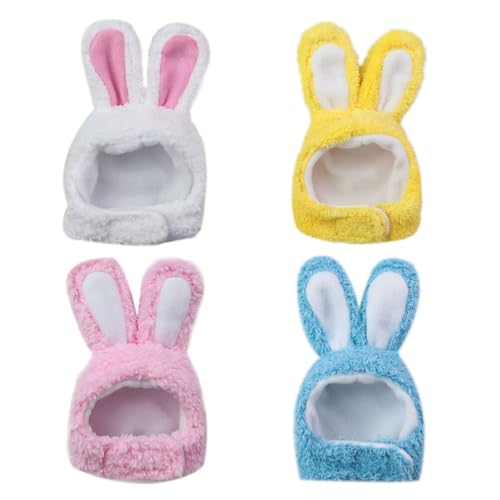 4PCS Sombrero Conejito para Mascotas con Orejas