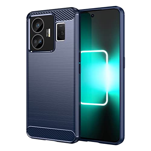 Topme Funda de Silicona para Realme GT3 / Realme GT Neo 5 (6.7' Inches), [ Carcasa Case de Teléfono con Estilo de Textura Cepillada] - Azul