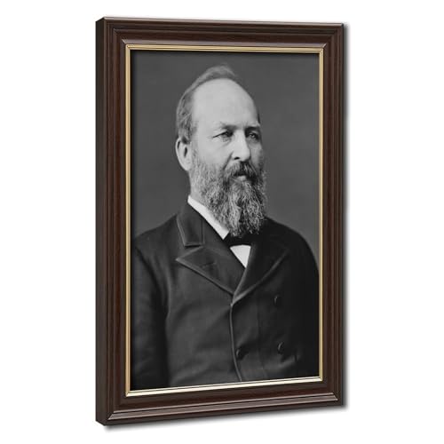 Impression sur toile James A Garfield portrait de président américain cadre suspendu 61x91 cm