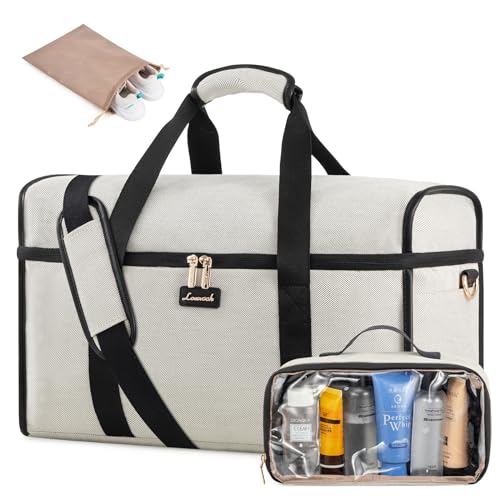 Foto de LOVEVOOK Bolsa de viaje para mujer, bolsas de viaje para mujer, bolsas de lona de mano para aviones, bolsa de noche con bolsa de artículos de tocador, bolsa de hospital para trabajo de parto y parto (imagen 2)