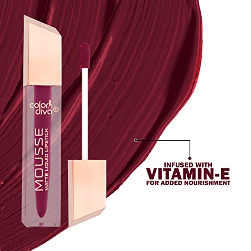 Image of Adbeni Value Pack, Mousse Matte Liquid Lipstick With Eyeliner & Mascara, 5.5ml Each | Long Lasting, Water & Smudge Proof, Light Weight, 14 Hour Long Stay, Pack Of 3 (Wicked 107)