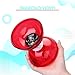 MAGICYOYO Pro Triple Bearing Diabolo Small Size 4” Chinese Yoyo Toy with 2 Pairs Carbon Sticks+ 2 Extra Strings +1 Net Bag, High Performance Chinese Yoyo Diabolo Skill Toy (Red)