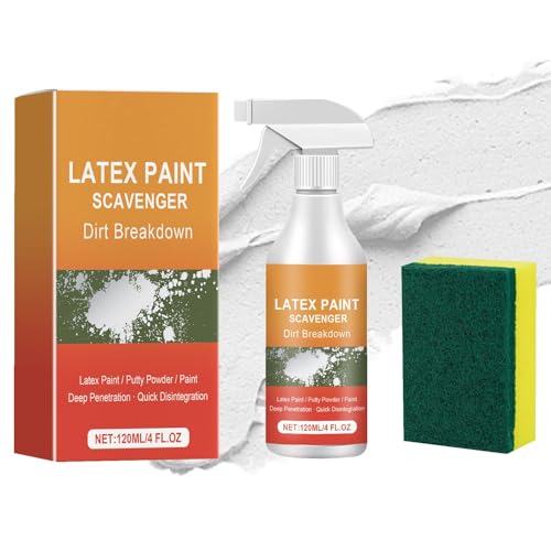 Removedor de diluyente de pintura, removedor de pintura para concreto - Decapante de pintura en aerosol de limpieza - Líquido para quitar barniz con esponja, disolvente de...