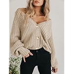 PRETTYGARDEN Women's Chunky Knit Open Front Sweater Long Sleeve Button Loose Short Cardigan Outerwear Coats - Image 5