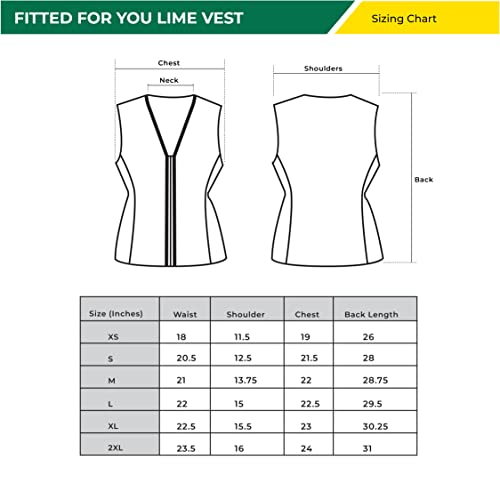 Shine Bright Safety Vest For Women - High Visibility With Reflective Strips And Pockets – Fitted And Breathable With Durable Zipper (Size Large, Lime) #TOP4