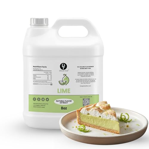 Dolce Flav Lime Flavoring Oil for Baking, Candy and Dessert Fillings, 8 Oz